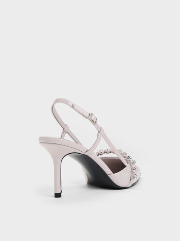 Patent Crystal Slingback Pumps, Lilac, hi-res
